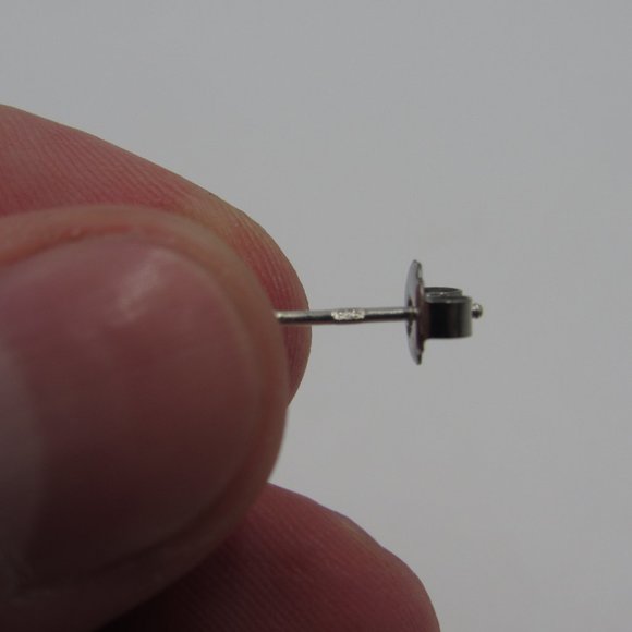 Sterling Square Cubic Zirconia Diamond Earrings - Picture 4 of 6